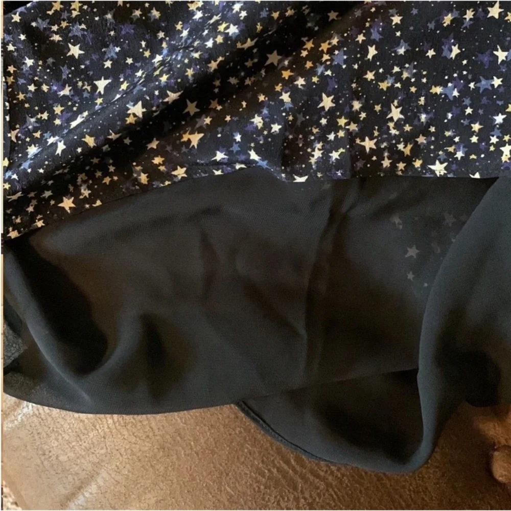 J. Crew ruffle back silk dress in Starry Sky print Size 8